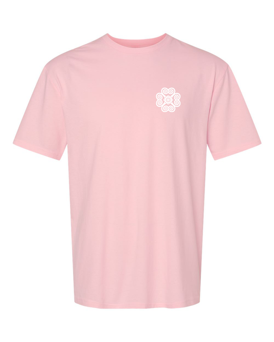 HMoob Heart Flower SS Tee - Light Pink