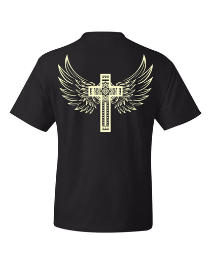 Cross + Wings SS Tee - Black