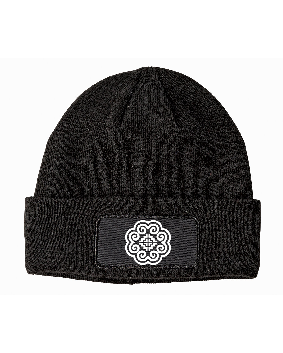 New Elephant Print Beanie - Black