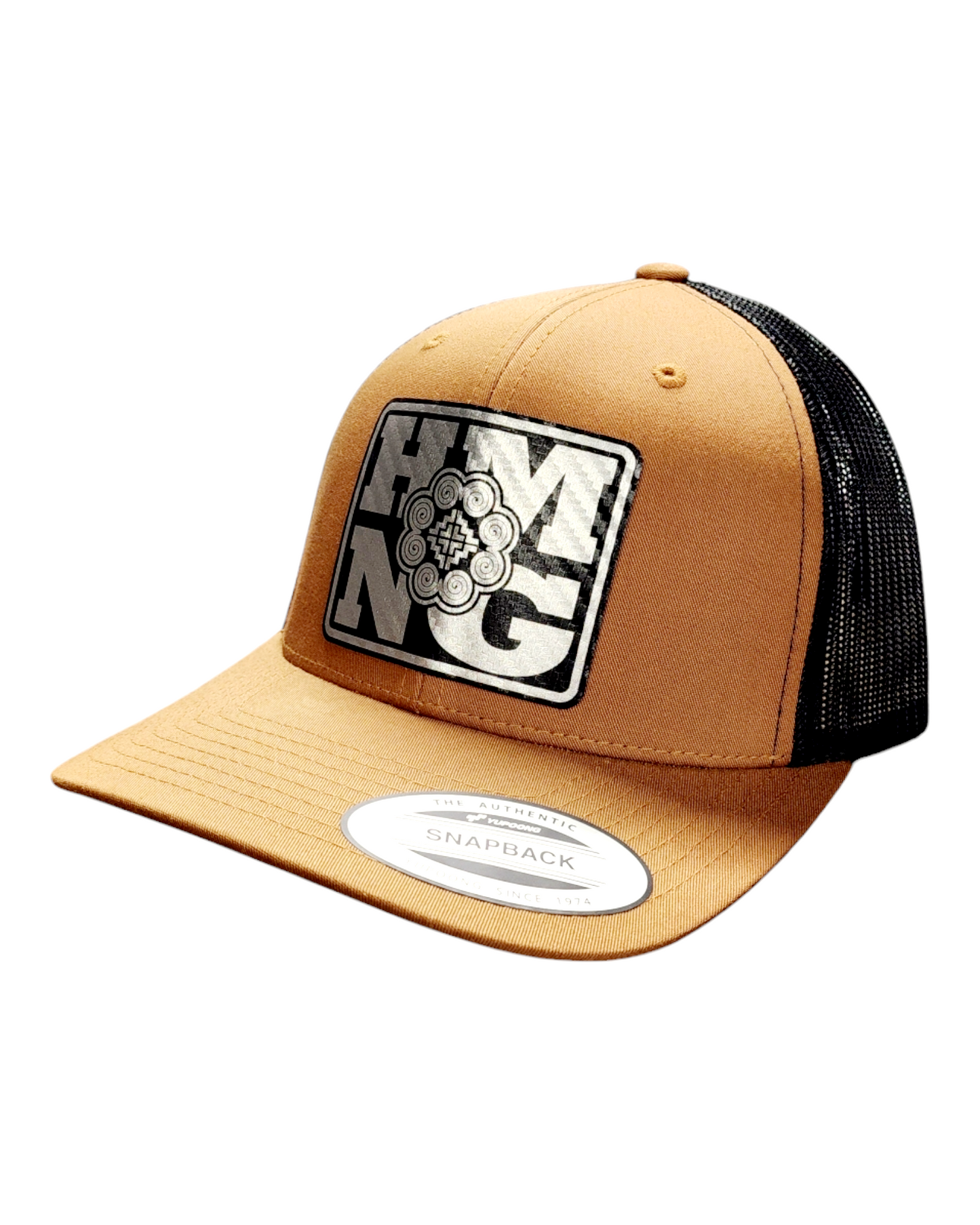 HMNG Patch Snapback Hat - Carbon Fiber/Silver Foil