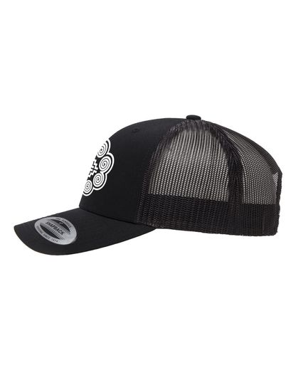 Elephant Print Trucker Cap - Black